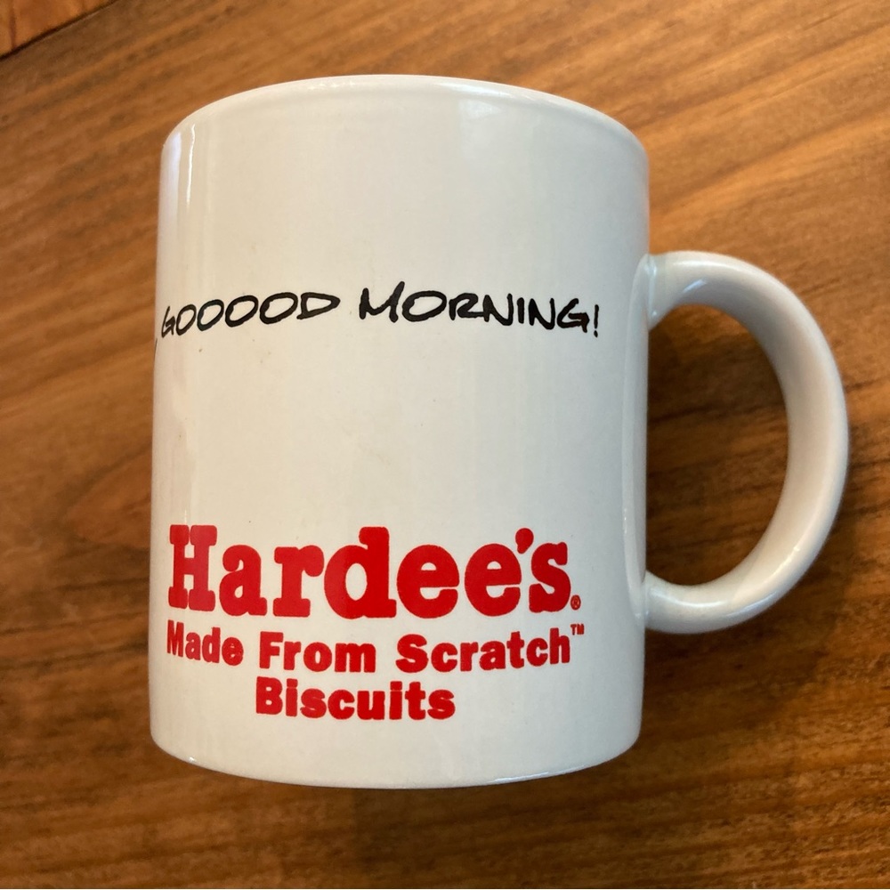 Vintage 1999 Hardee’s Star Good Morning Made From Scratch Biscuits Cup Mug